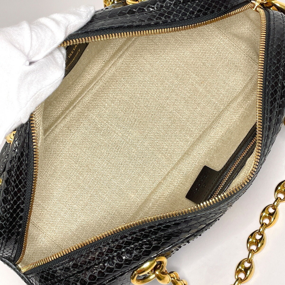 Gucci Handbag Black Collaboration Python Isetan A… - image 8